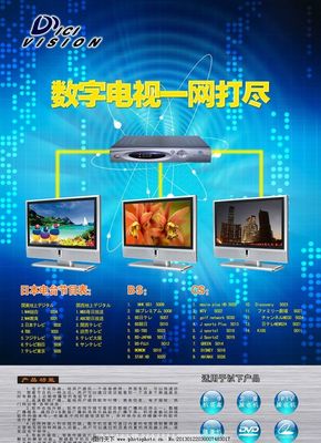 数字机顶盒海报 引领客厅娱乐的视觉革命与数字广告设计